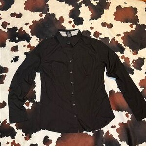 George Women's Black Button Down Shirt